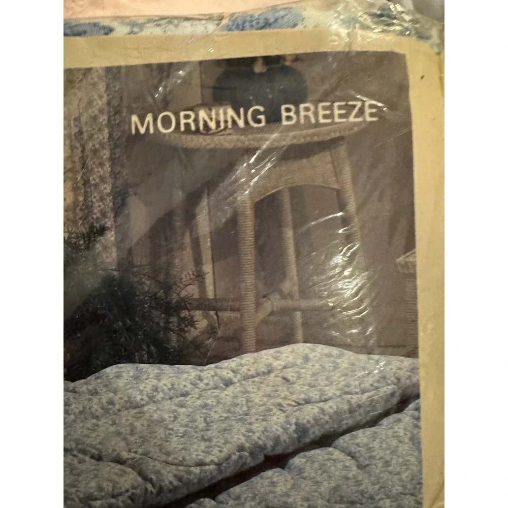 Vintage Pequot Morning Breeze King Sheet Set Blue Floral Luxury Muslin No Iron